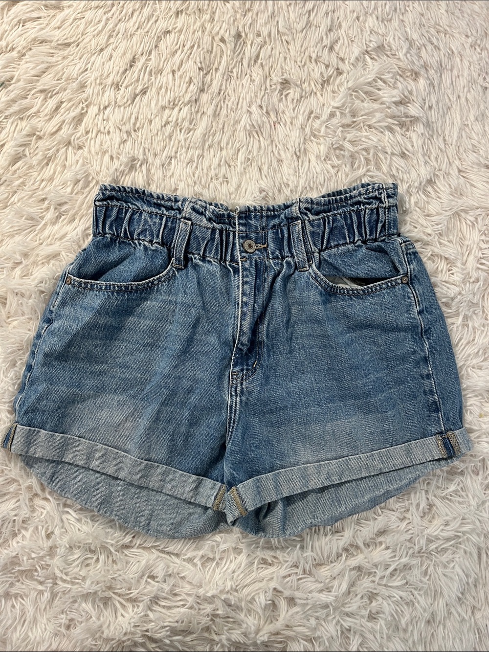 KanCan paper bag waist shorts XL